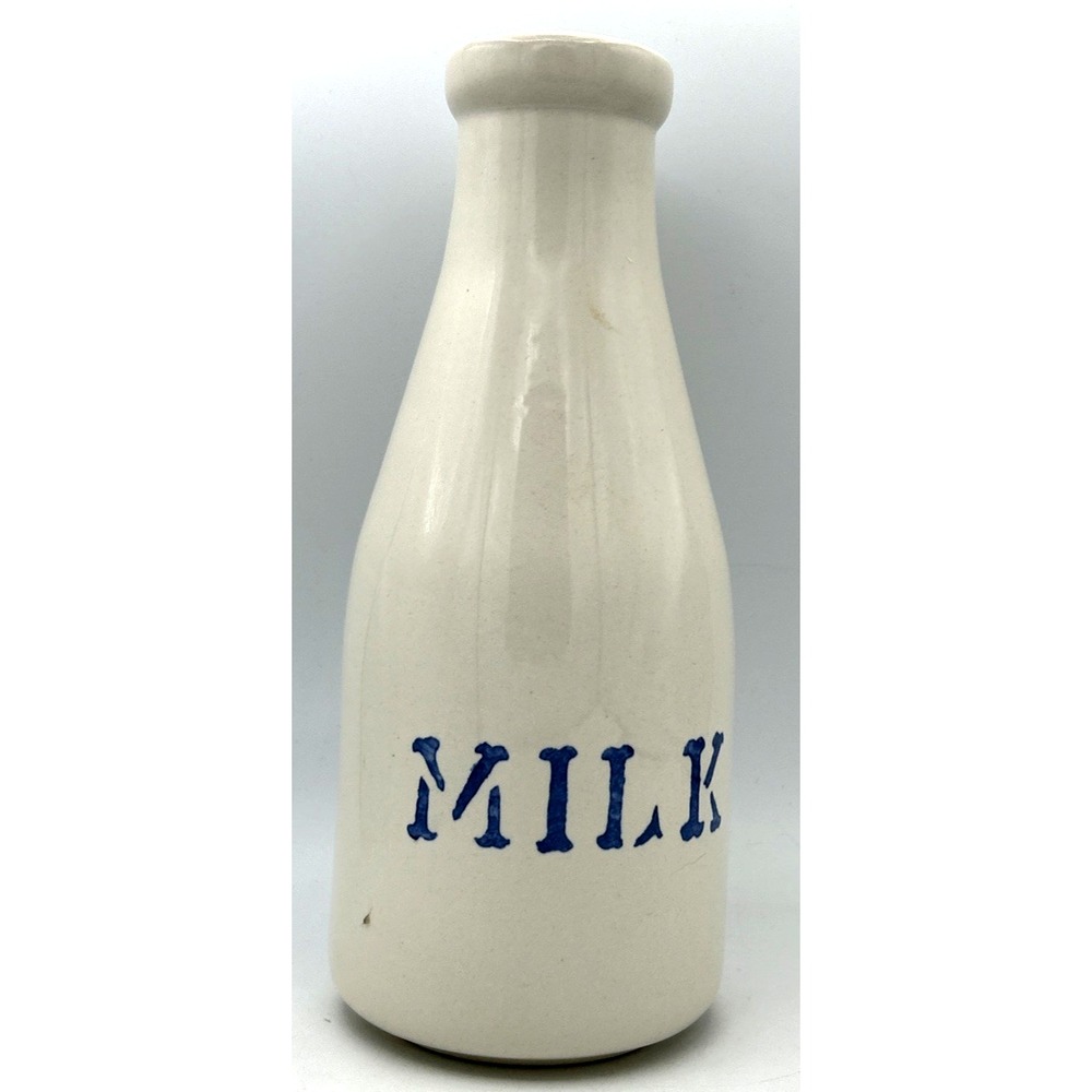 Vtg Milk Bottle Jug Roseville Ohio Stoneware Friendship Pottery?? USA Farmhouse
